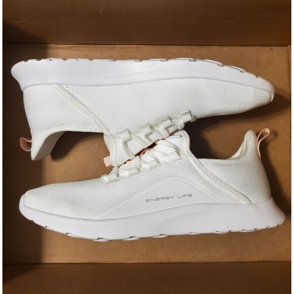 Aleader Shoes - Aleader Womens Energycloud White Pink Size 10 Lace Up Casual Athletic Shoes